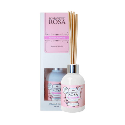 Pomander Rosa e Neroli Amorosidade Difusor Varetas 200ml