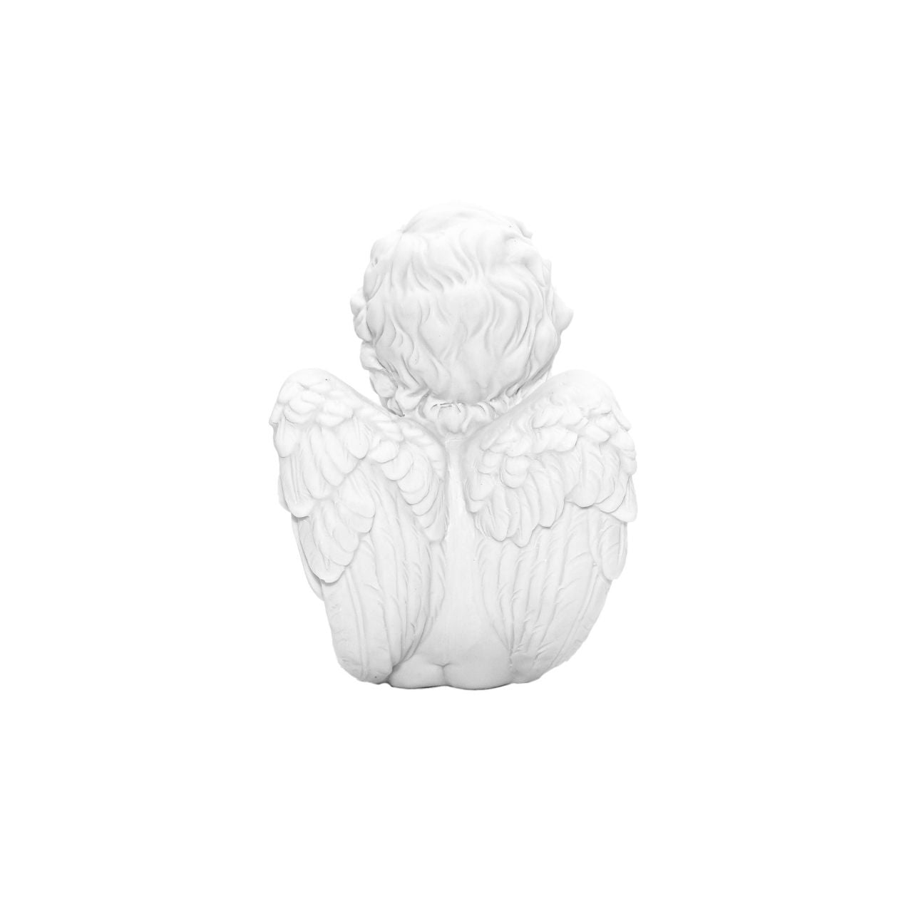 Escultura Anjo Querubim em Pó de Mármore 18cm