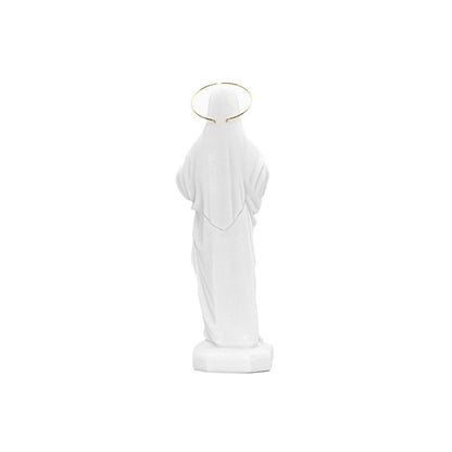 Escultura Imaculado Coração de Maria em Pó de Mármore 30cm