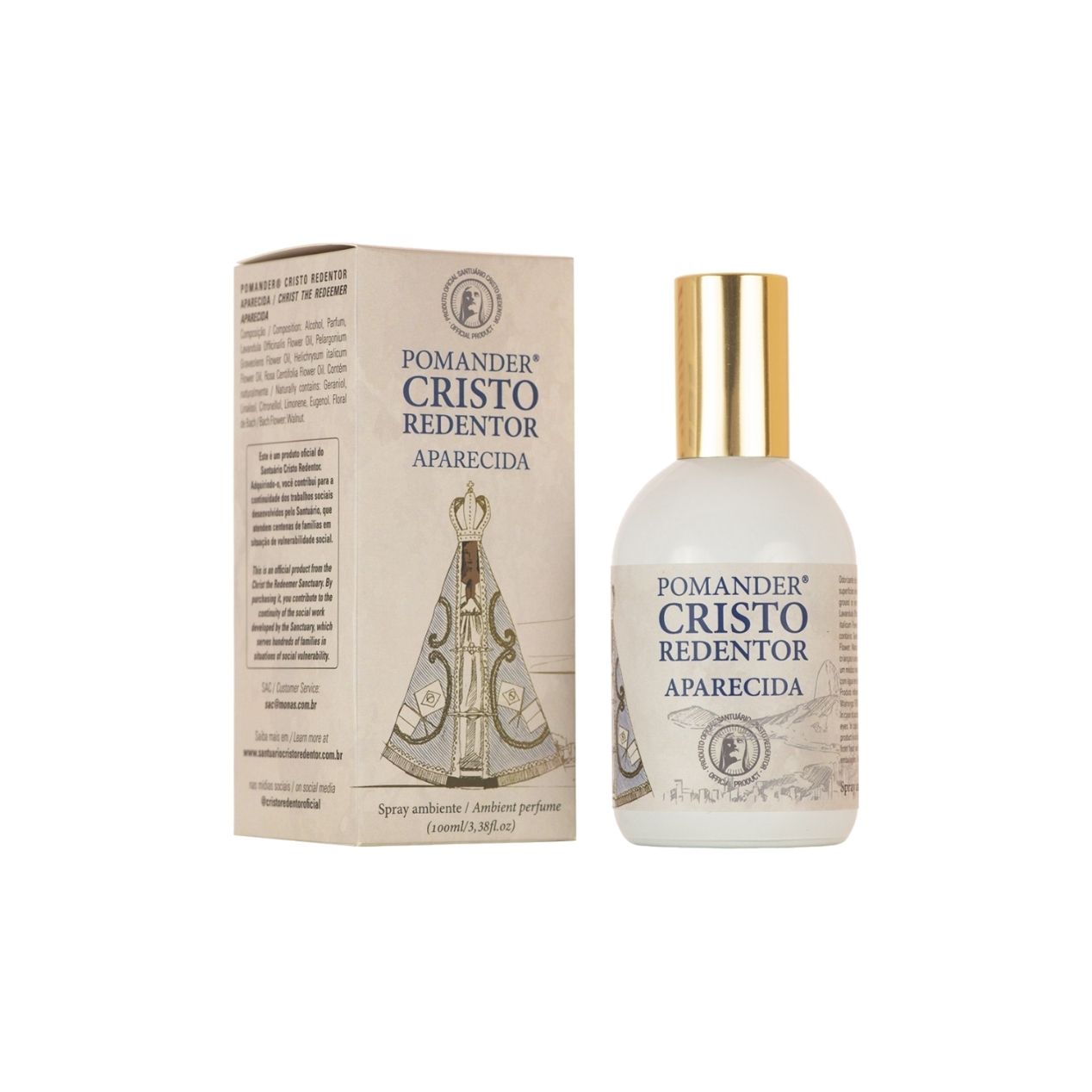 Pomander Cristo Redentor Aparecida Spray 100ml