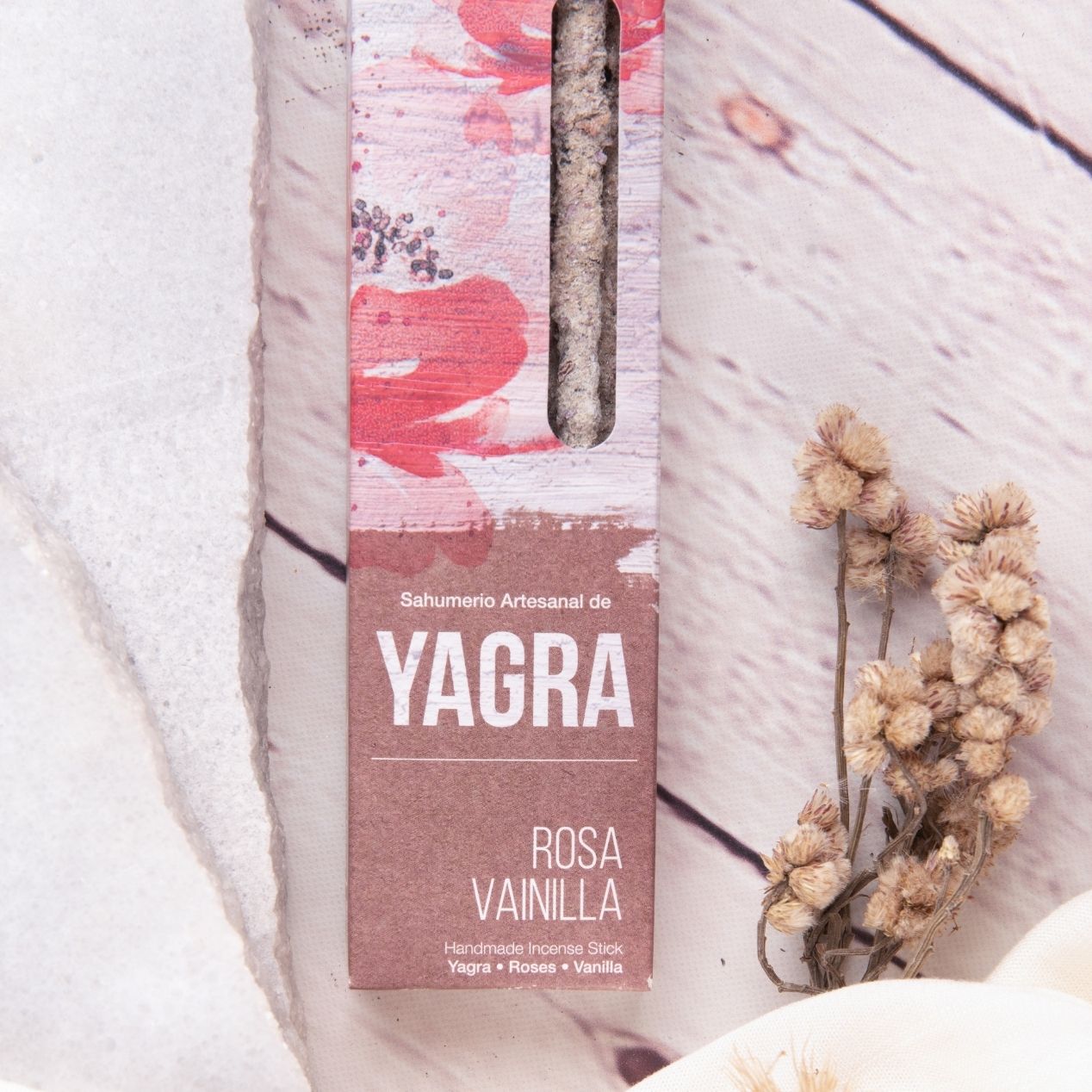 Incenso Natural Yagra Baunilha e Rosa Sagrada Madre