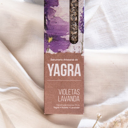 Incenso Natural Yagra Violeta e Lavanda Sagrada Madre